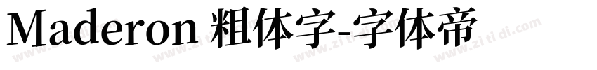 Maderon 粗体字字体转换